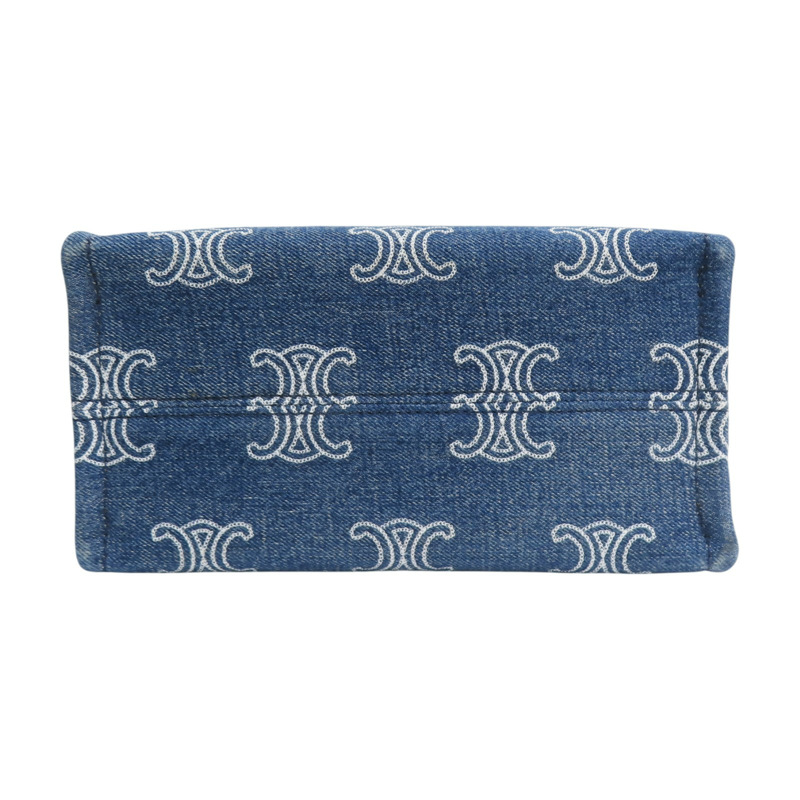 藍色 丹寧布 SMALL CABAS Thais 肩背包【CELINE 賽琳】 199162FED-3