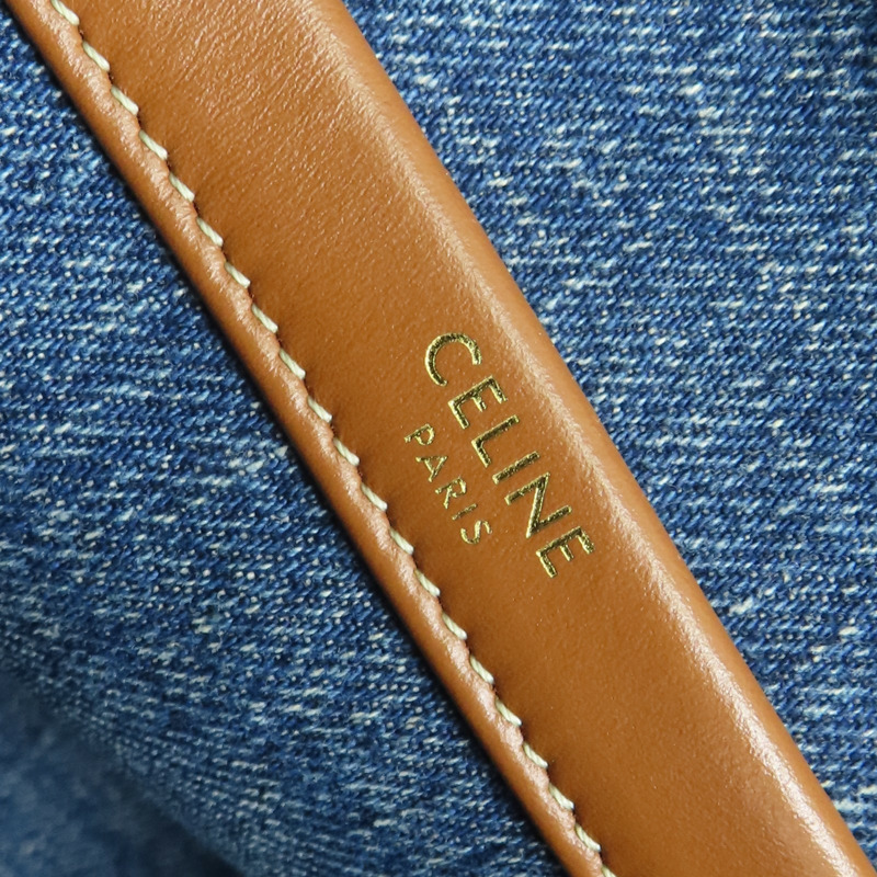 藍色 丹寧布 SMALL CABAS Thais 肩背包【CELINE 賽琳】 199162FED-8