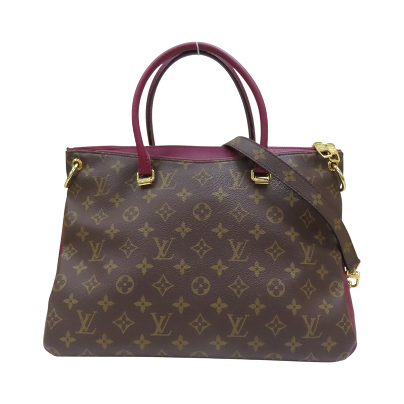 棕/紫色 原花帆布 PALLAS 肩背包 M42810【LOUIS VUITTON LV 路易威登】 M42810-0