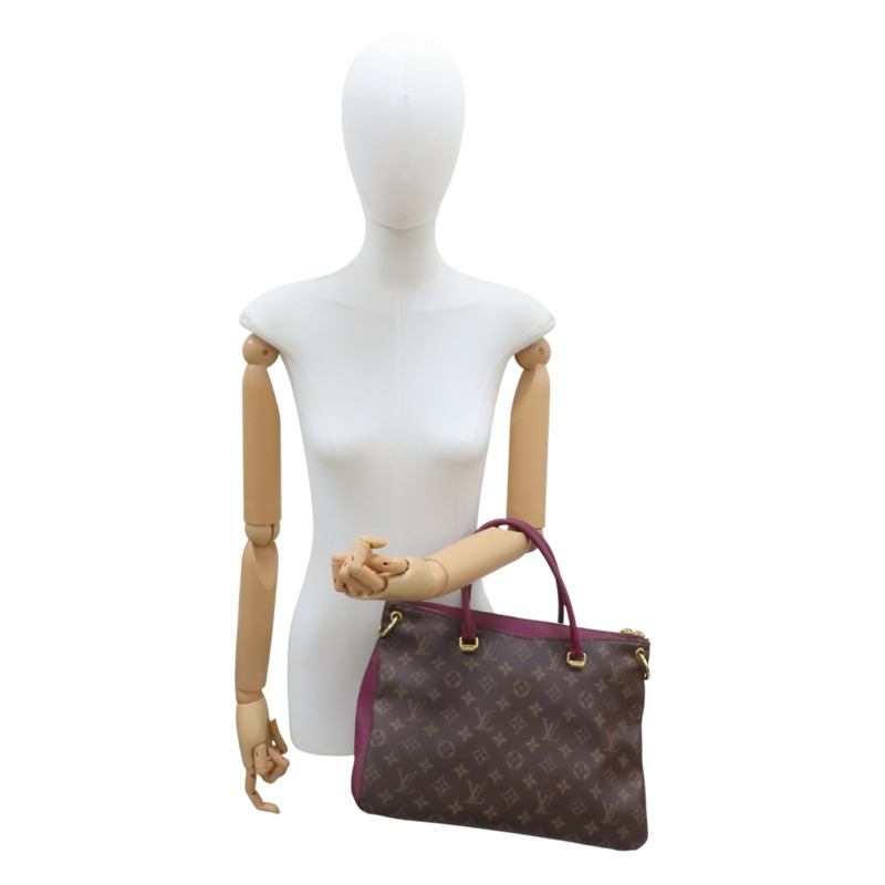 棕/紫色 原花帆布 PALLAS 肩背包 M42810【LOUIS VUITTON LV 路易威登】 M42810-14