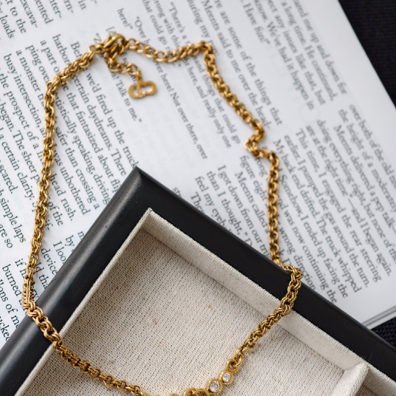 Dior 中古項鍊 正常使用痕跡 97新 刻印清晰-1