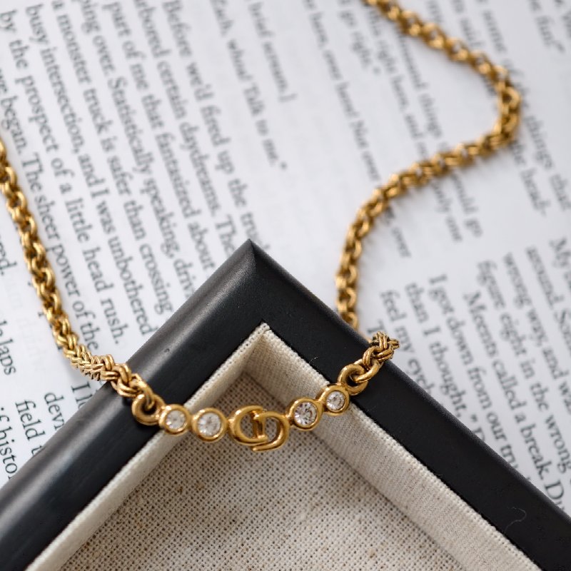 Dior 中古項鍊 正常使用痕跡 97新 刻印清晰-3