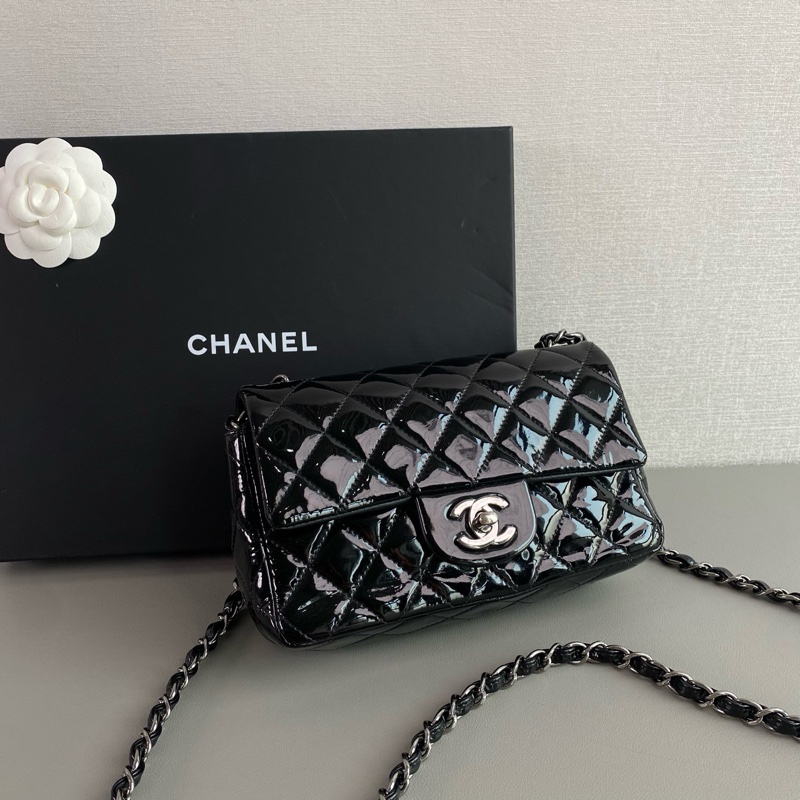 ✨Chanel 黑色漆皮大mini 有保卡🖤-2