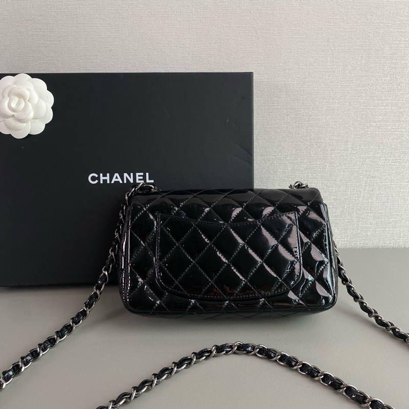 ✨Chanel 黑色漆皮大mini 有保卡🖤-4