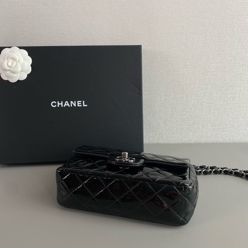 ✨Chanel 黑色漆皮大mini 有保卡🖤-5