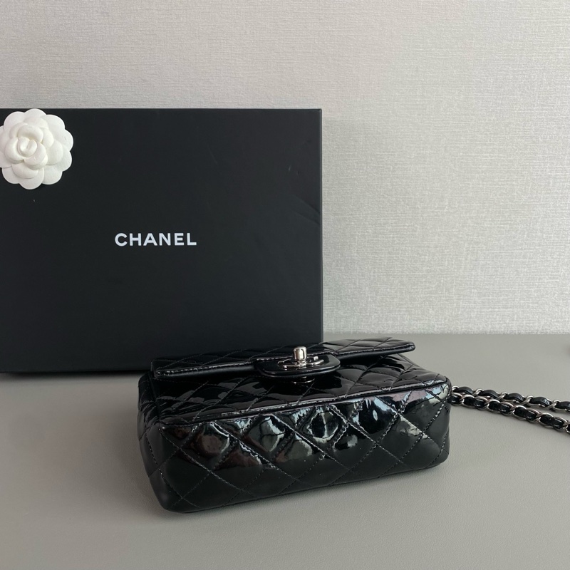 ✨Chanel 黑色漆皮大mini 有保卡🖤-6
