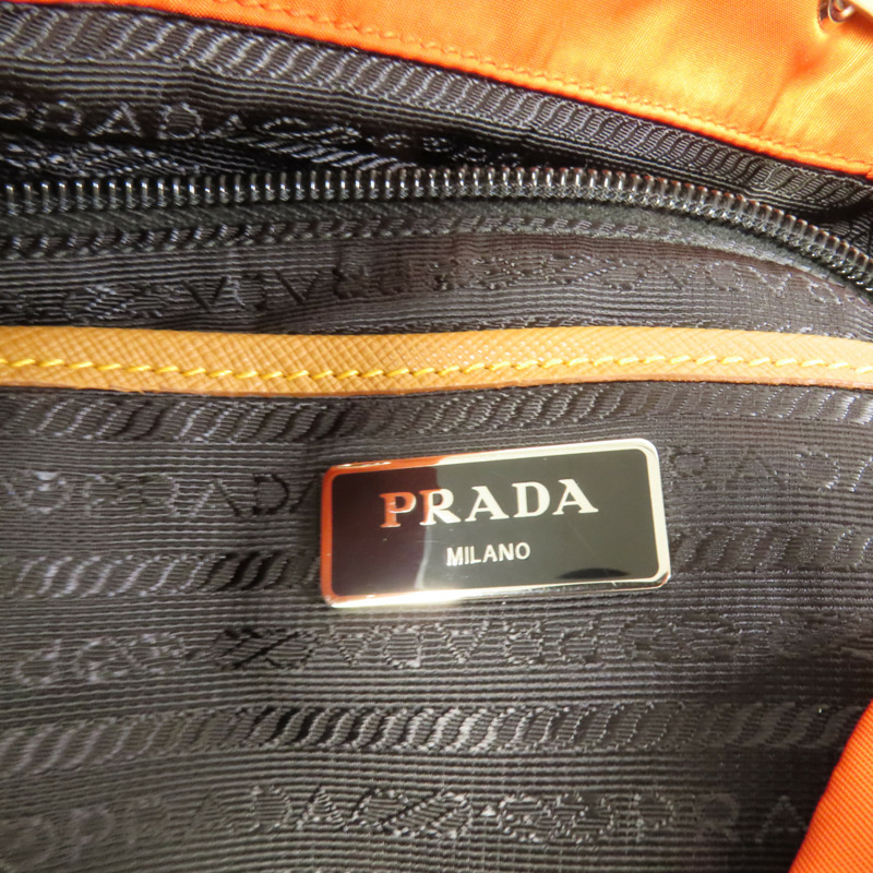 PRADA 尼龍Backpack銀扣背包-8