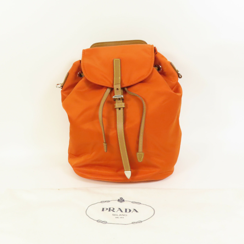PRADA 尼龍Backpack銀扣背包-10