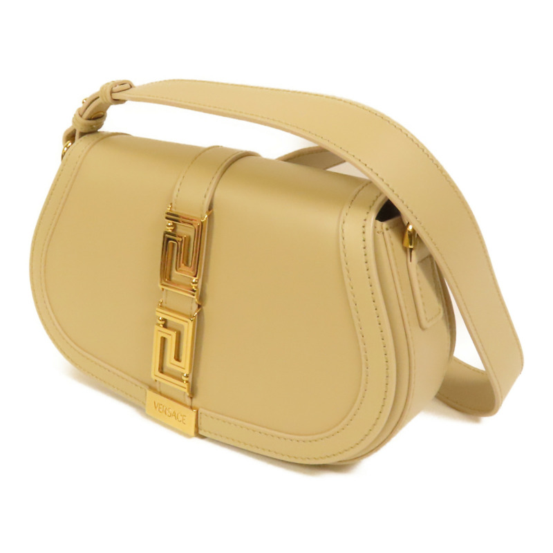 VERSACE 牛皮皮革Greca Goddness金扣肩背袋-2