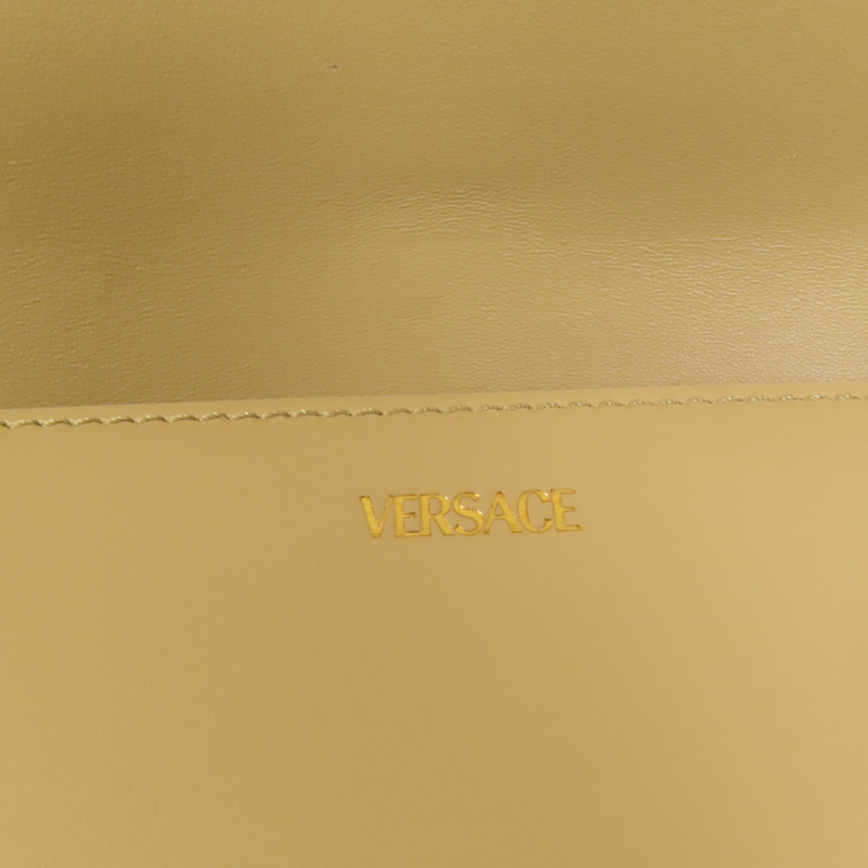 VERSACE 牛皮皮革Greca Goddness金扣肩背袋-9