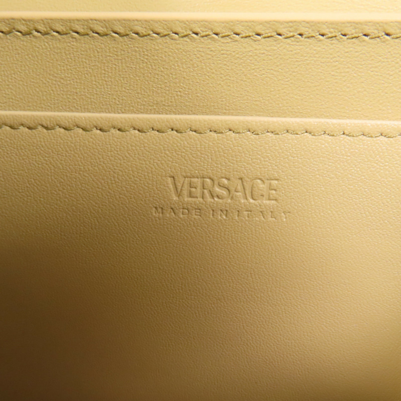 VERSACE 牛皮皮革Greca Goddness金扣肩背袋-10