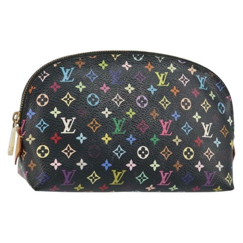路易威登 Monogram Multicolor Pochette 手拿包 黑色 M47355 LV Auth 151368V