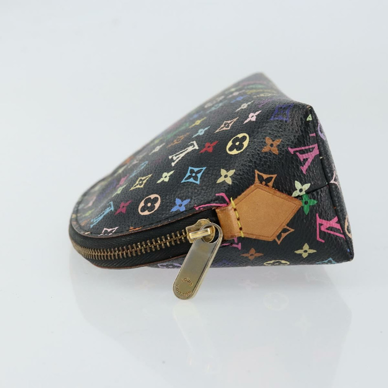 【日本直送】路易威登 Monogram Multicolor Pochette 手拿包 黑色 M47355 LV Auth 151368V-3