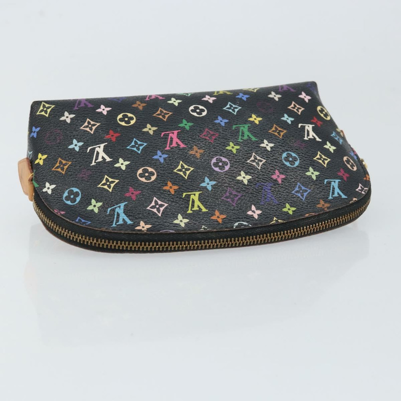 【日本直送】路易威登 Monogram Multicolor Pochette 手拿包 黑色 M47355 LV Auth 151368V-4