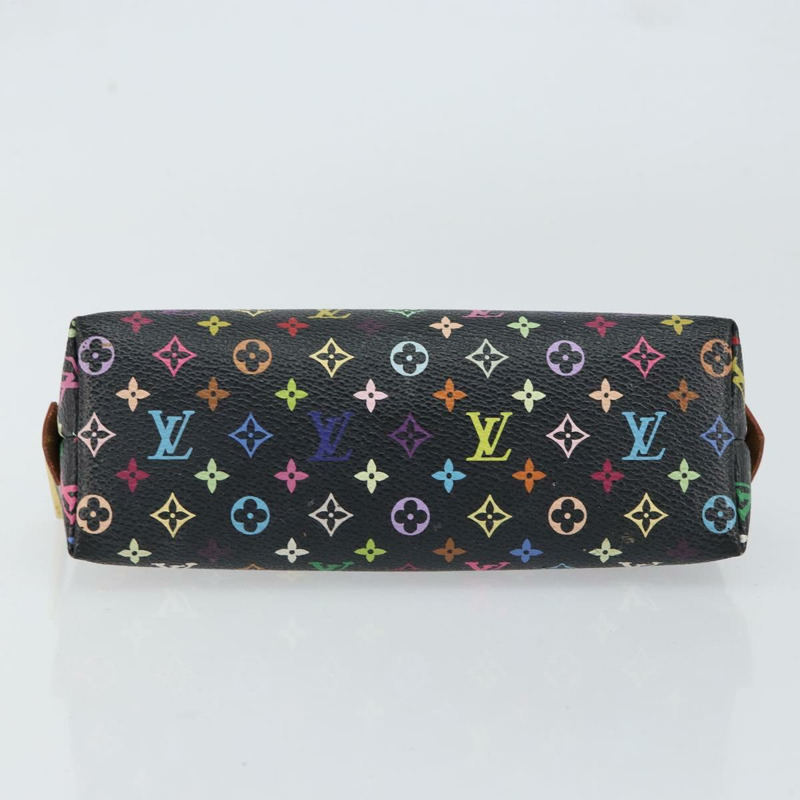 【日本直送】路易威登 Monogram Multicolor Pochette 手拿包 黑色 M47355 LV Auth 151368V-5
