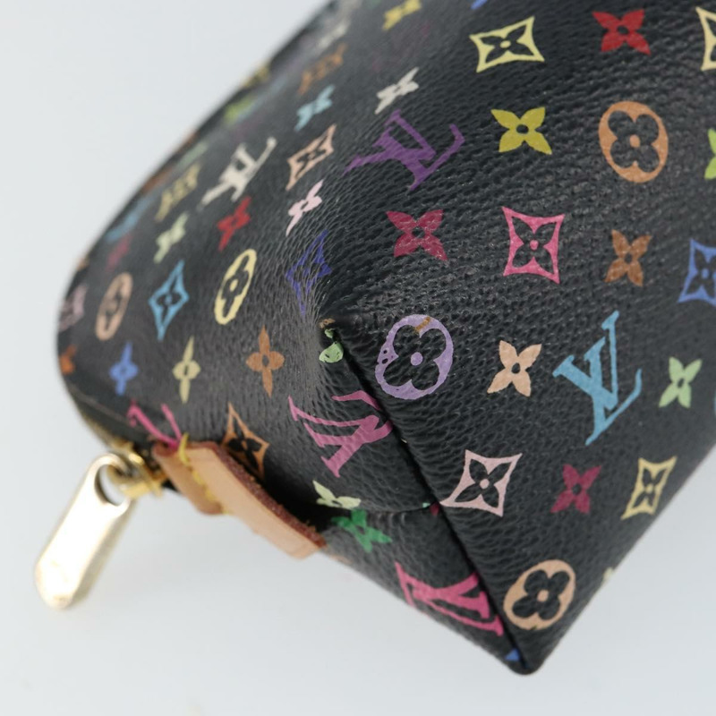 【日本直送】路易威登 Monogram Multicolor Pochette 手拿包 黑色 M47355 LV Auth 151368V-13