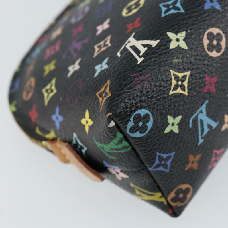 【日本直送】路易威登 Monogram Multicolor Pochette 手拿包 黑色 M47355 LV Auth 151368V-15
