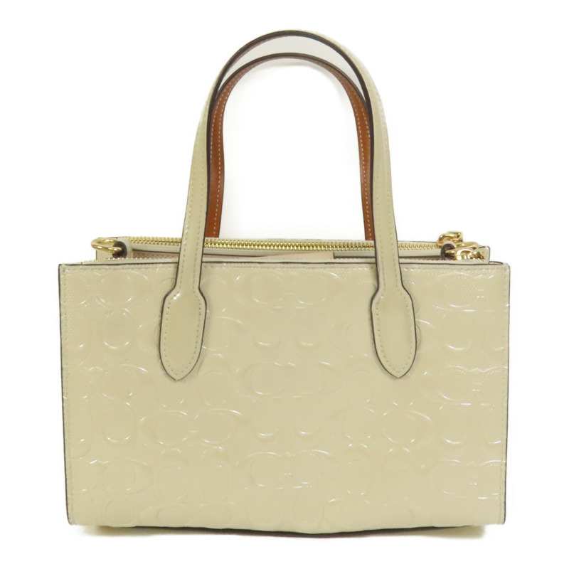 COACH 漆皮皮革Nina Small Tote金扣手挽肩背兩用袋-1