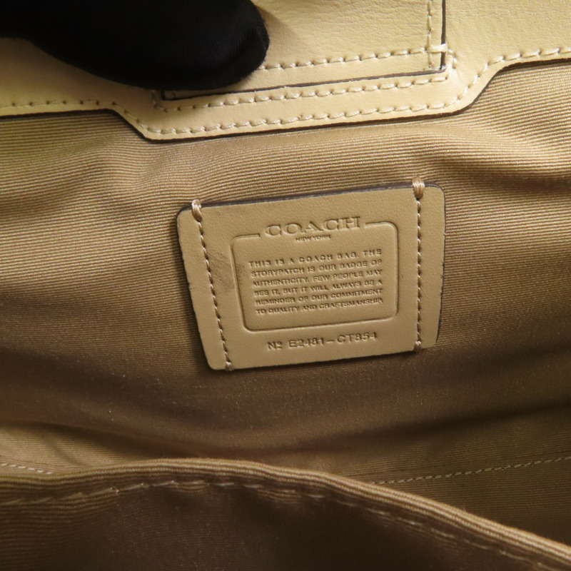 COACH 漆皮皮革Nina Small Tote金扣手挽肩背兩用袋-7