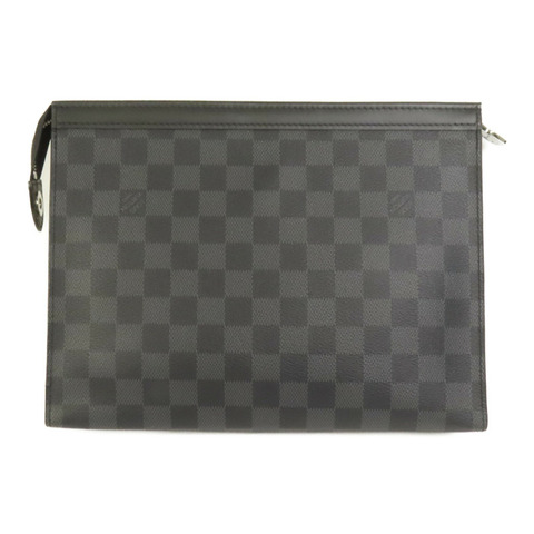 LOUIS VUITTON Damier Graphite Pochette Voyage MM銀扣手拿包