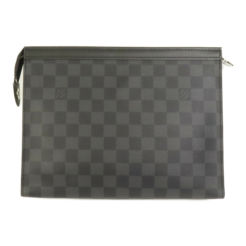 LOUIS VUITTON Damier Graphite Pochette Voyage MM銀扣手拿包-0