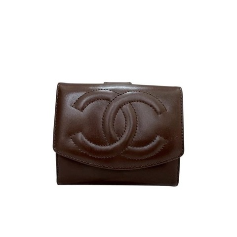 Chanel 咖啡短夾