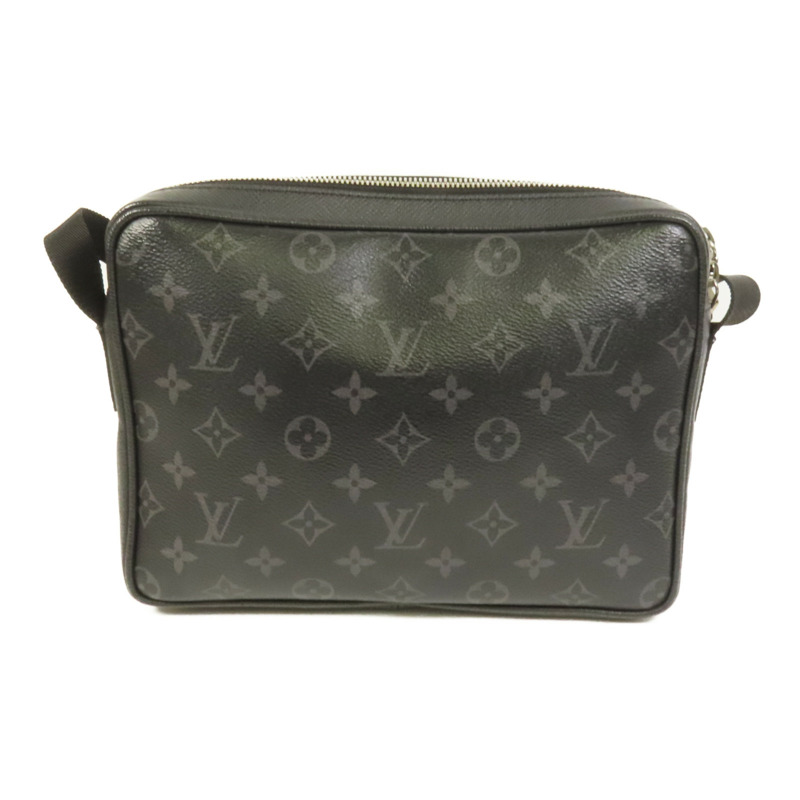 LOUIS VUITTON Monogram Eclipse/Taiga Outdoor Messenger銀扣肩背袋-1