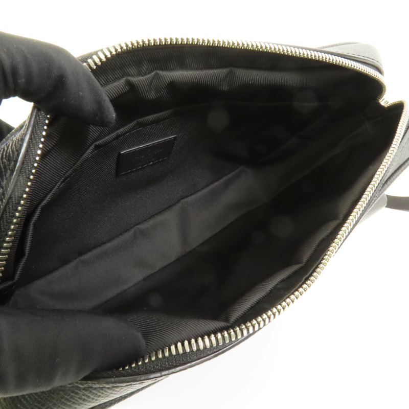 LOUIS VUITTON Monogram Eclipse/Taiga Outdoor Messenger銀扣肩背袋-5