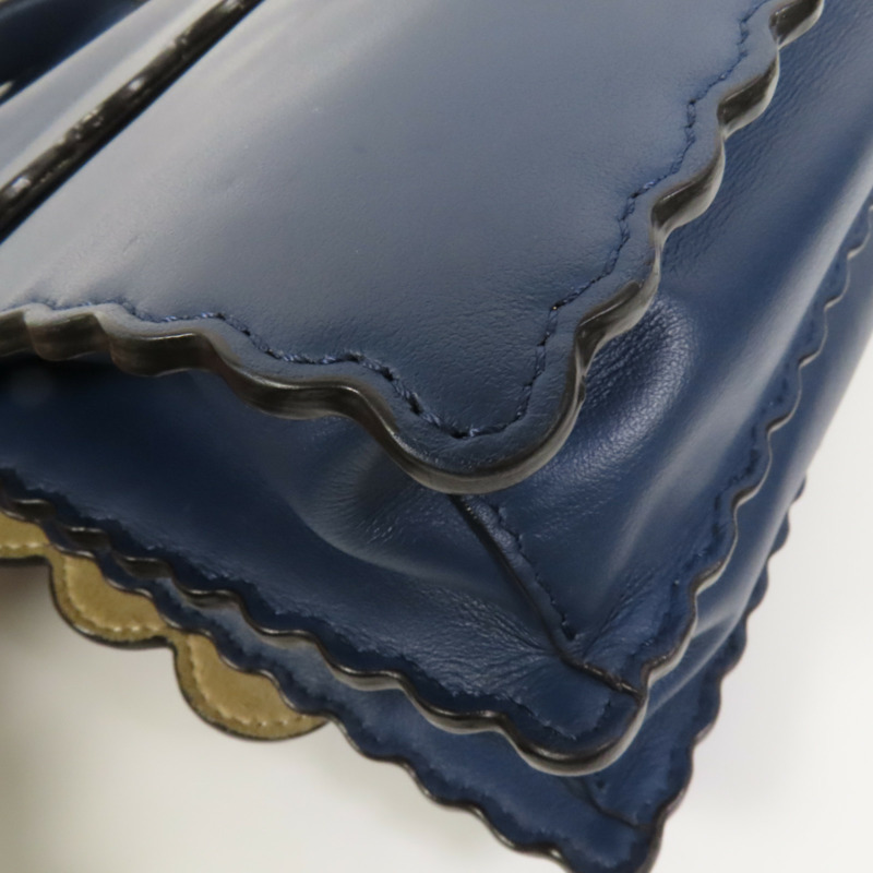 FENDI 牛皮皮革Kan I銀扣手挽肩背兩用袋-13