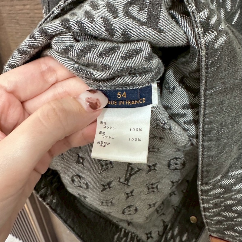 LV nigo黑牛仔外套-3