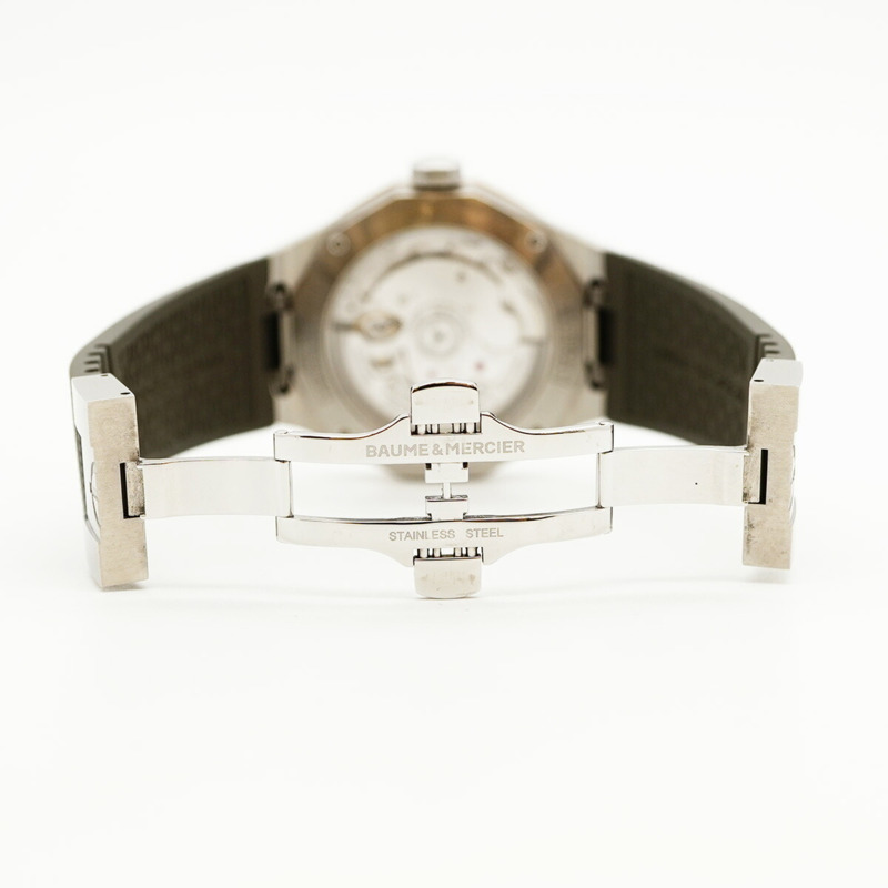 名士 (Baume & Mercier) Riviera M0A10720 黑色錶盤男士腕錶-4