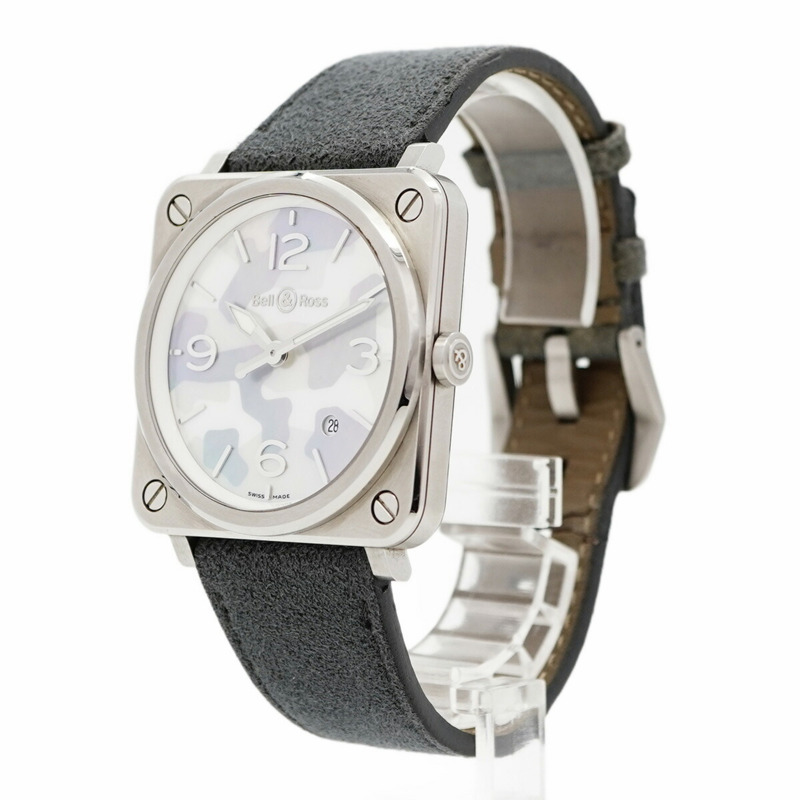 Bell & Ross 航空迷彩 BRS-64-S-05335 白色錶盤男士腕錶-2