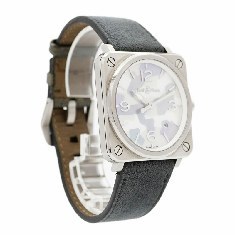 Bell & Ross 航空迷彩 BRS-64-S-05335 白色錶盤男士腕錶-3