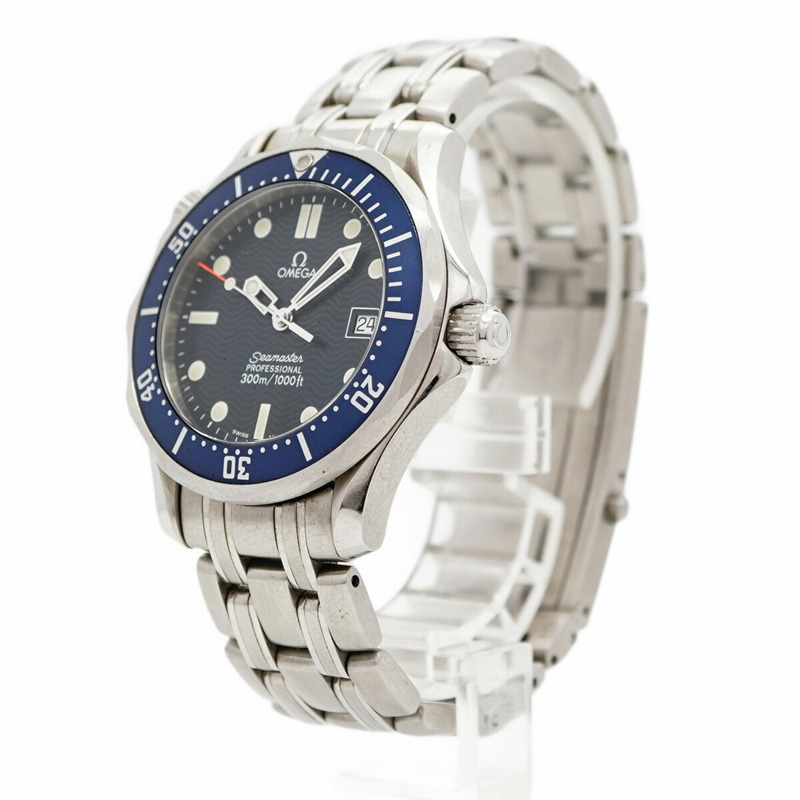 歐米茄海馬系列 2561.80 海軍藍錶盤男士腕錶-2