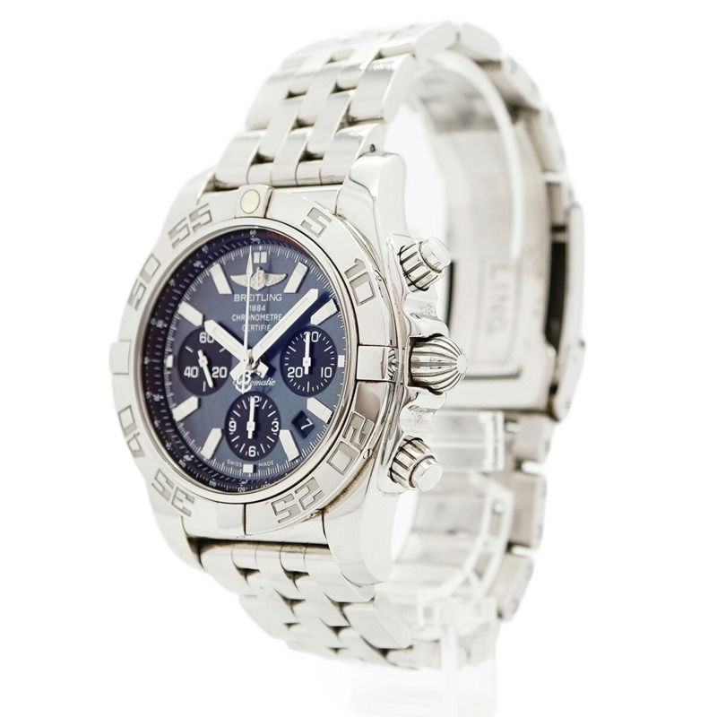 百年靈 Chronomat AB01114K 黑色錶盤男士腕錶-2