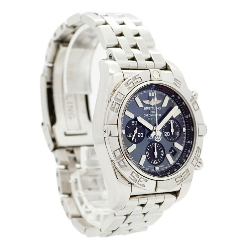 百年靈 Chronomat AB01114K 黑色錶盤男士腕錶-3