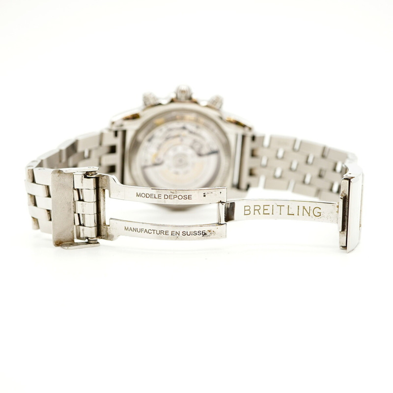 百年靈 Chronomat AB01114K 黑色錶盤男士腕錶-4