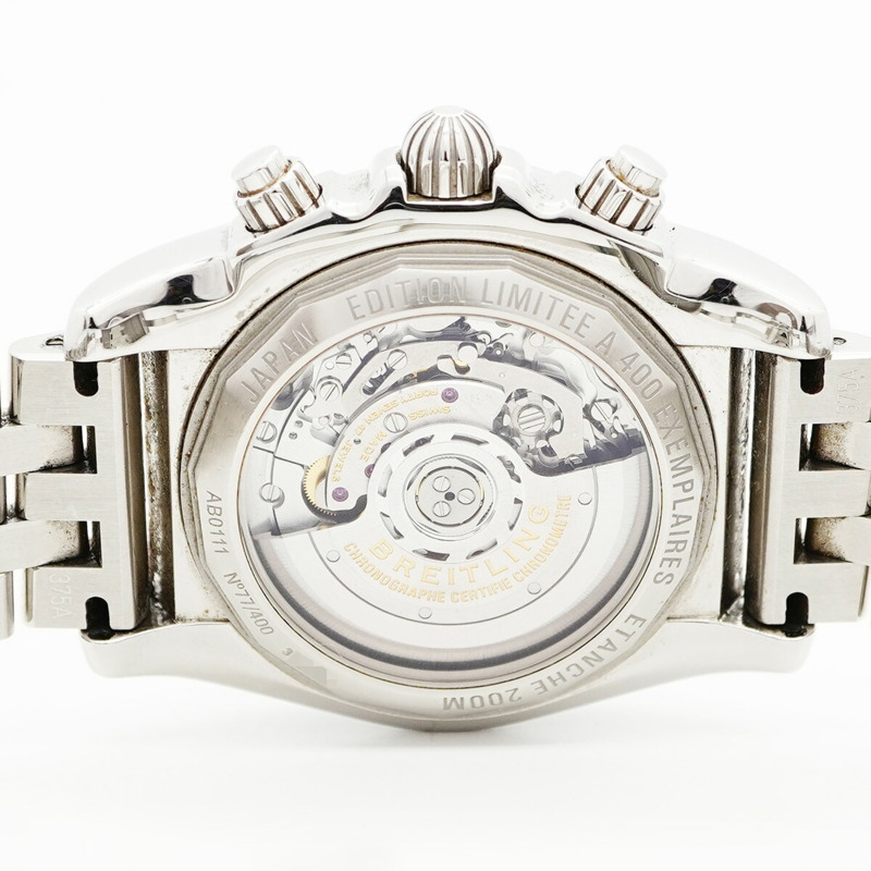 百年靈 Chronomat AB01114K 黑色錶盤男士腕錶-5