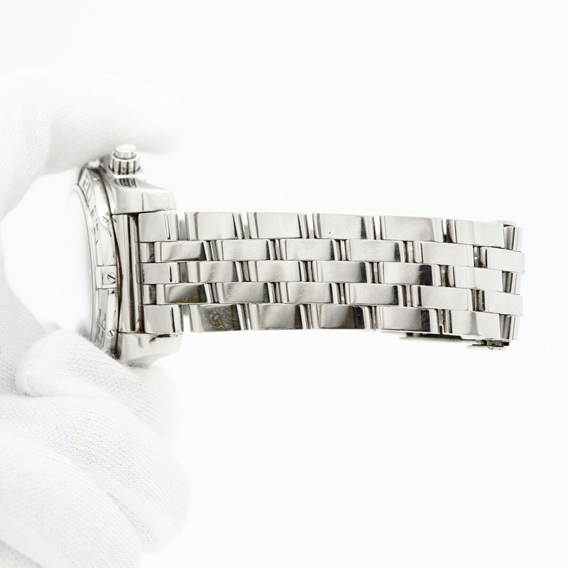 百年靈 Chronomat AB01114K 黑色錶盤男士腕錶-6