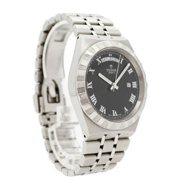 帝舵皇家28600黑色錶盤男士腕錶-3