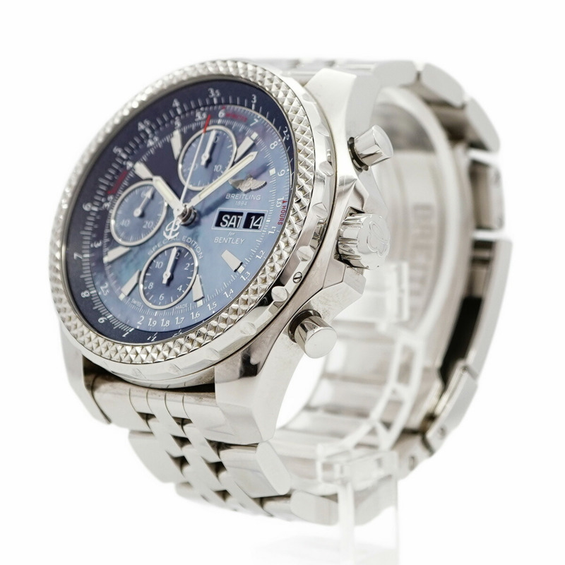 百年靈賓利GT A13362 男士藍色錶盤腕錶-2