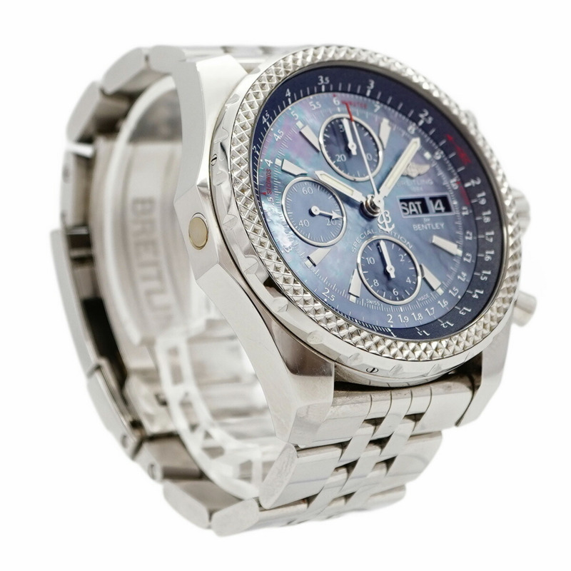 百年靈賓利GT A13362 男士藍色錶盤腕錶-3