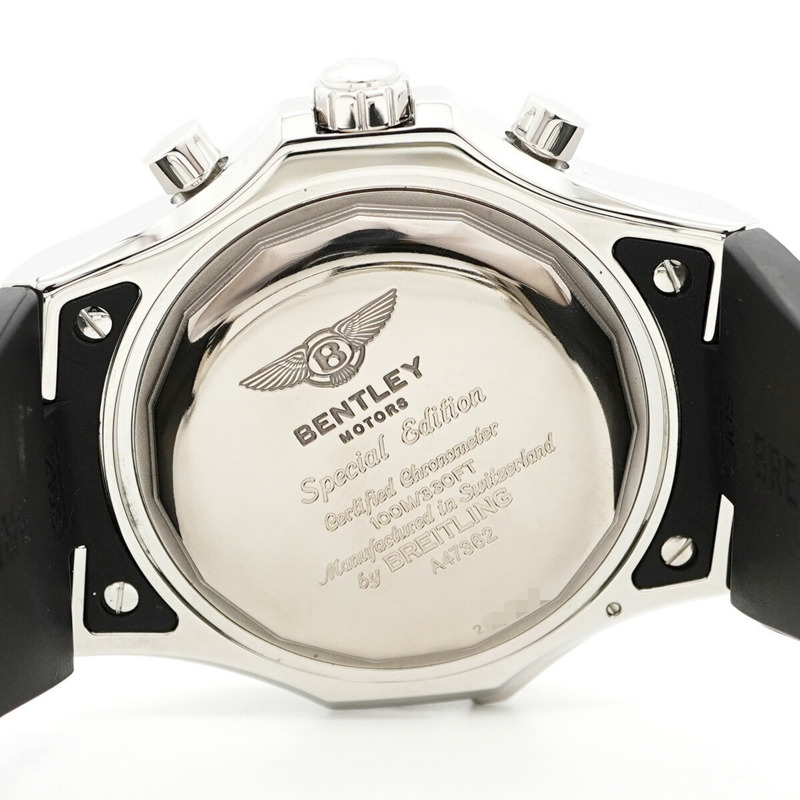 百年靈賓利GMT A47362 男士黑色錶盤腕錶-5