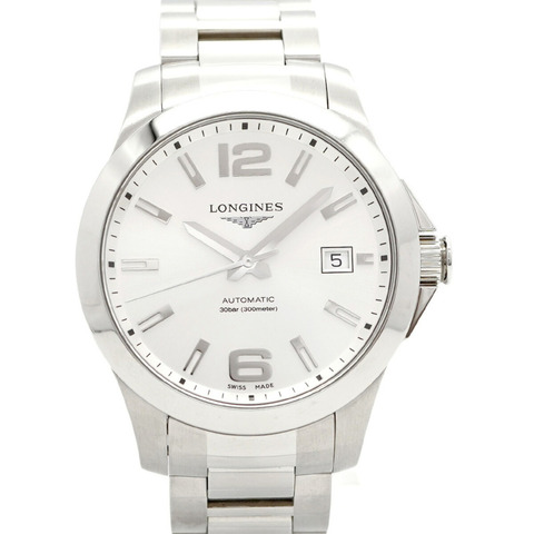 浪琴錶 Conquest L3.776.4.76.6 銀色錶盤男士腕錶