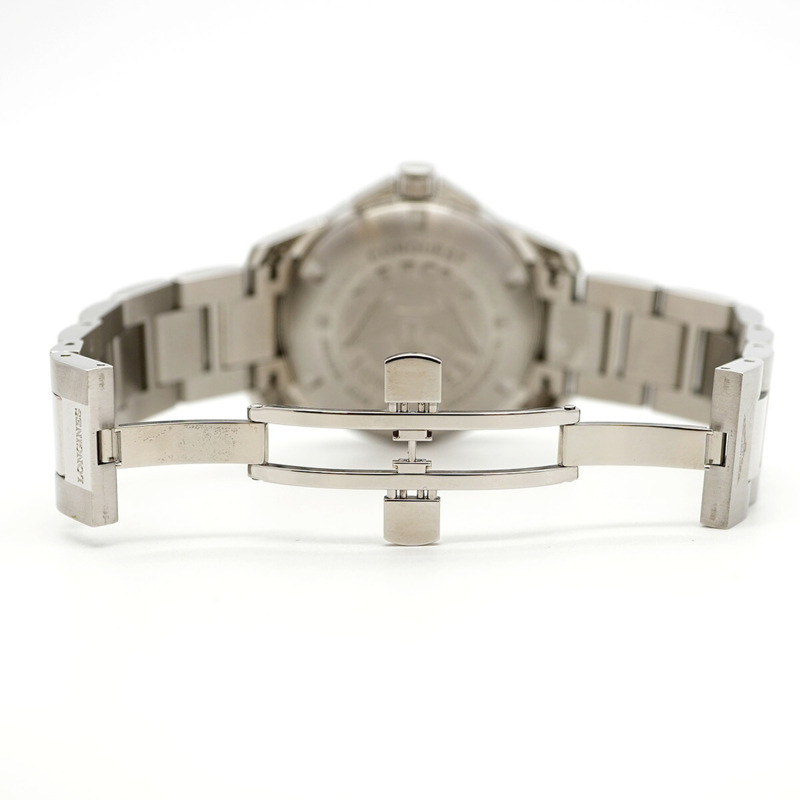 浪琴錶 Conquest L3.776.4.76.6 銀色錶盤男士腕錶-4