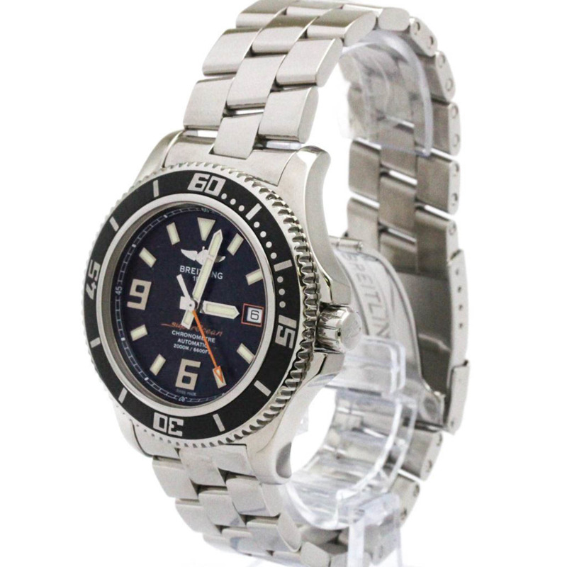 百年靈超級海洋44鋼製自動男士腕錶A17391拋光款-1