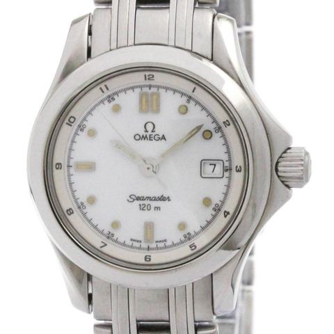 歐米茄海馬系列120公尺精鋼石英女錶 2581.20 拋光款