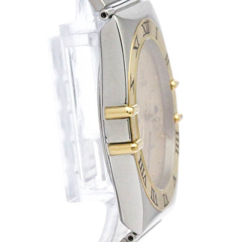 歐米茄星座系列日期顯示18K金精鋼石英男士腕錶 396.1070 拋光款-7