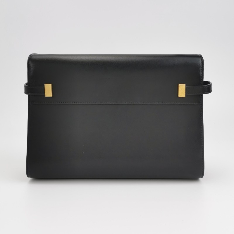 Saint Laurent Manhattan中號牛皮黑色肩背包-4