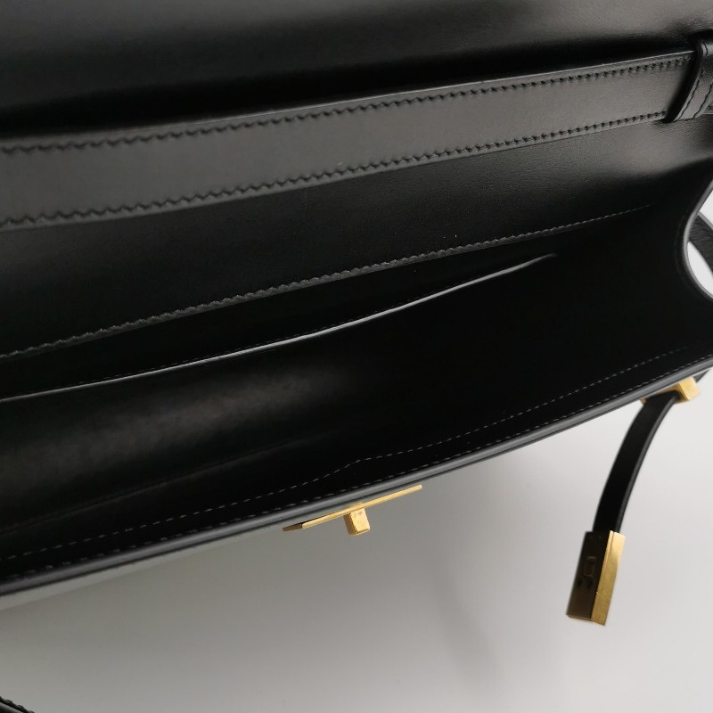 Saint Laurent Manhattan中號牛皮黑色肩背包-6